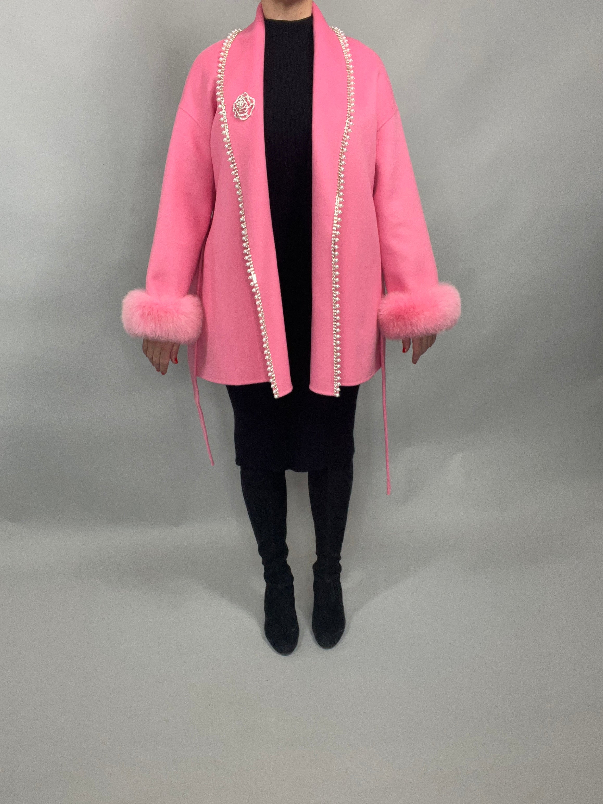 Monaveen Coco Wool Cashmere Coat PINK - SALE