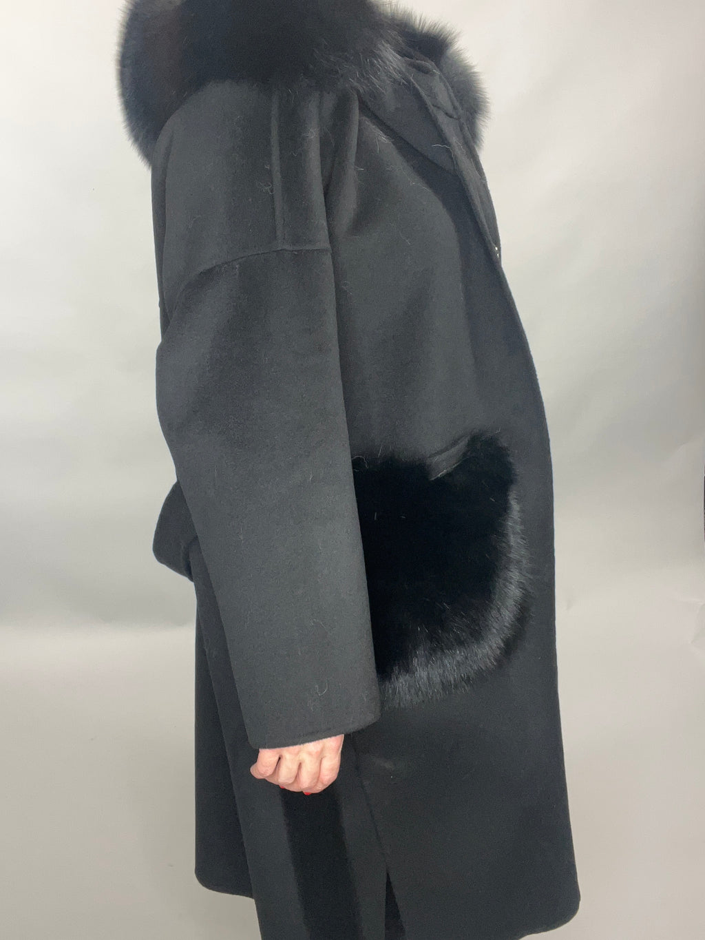 Hollie Wool Cashmere Coat BLACK - SALE