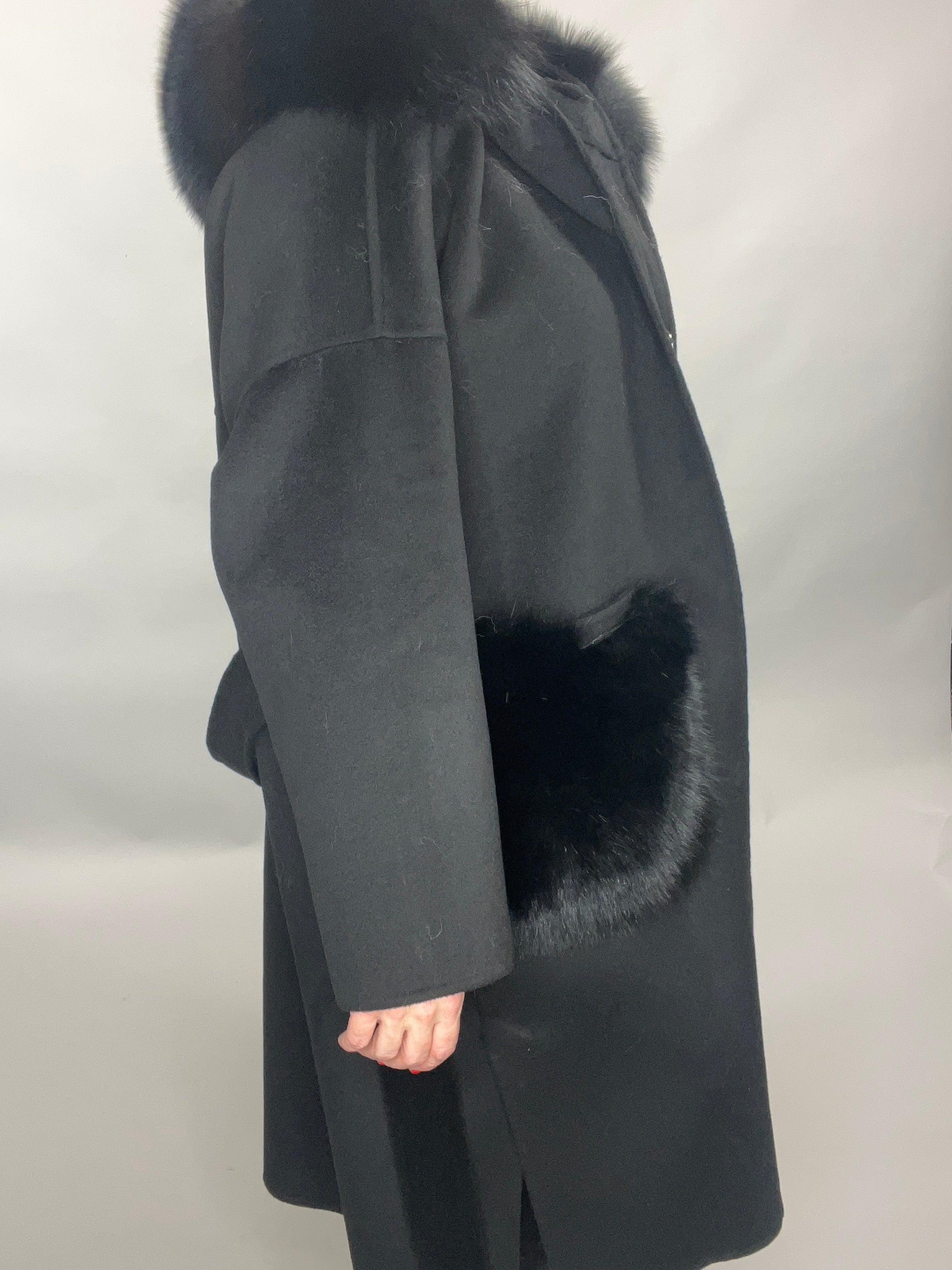 Hollie Wool Cashmere Coat BLACK - SALE