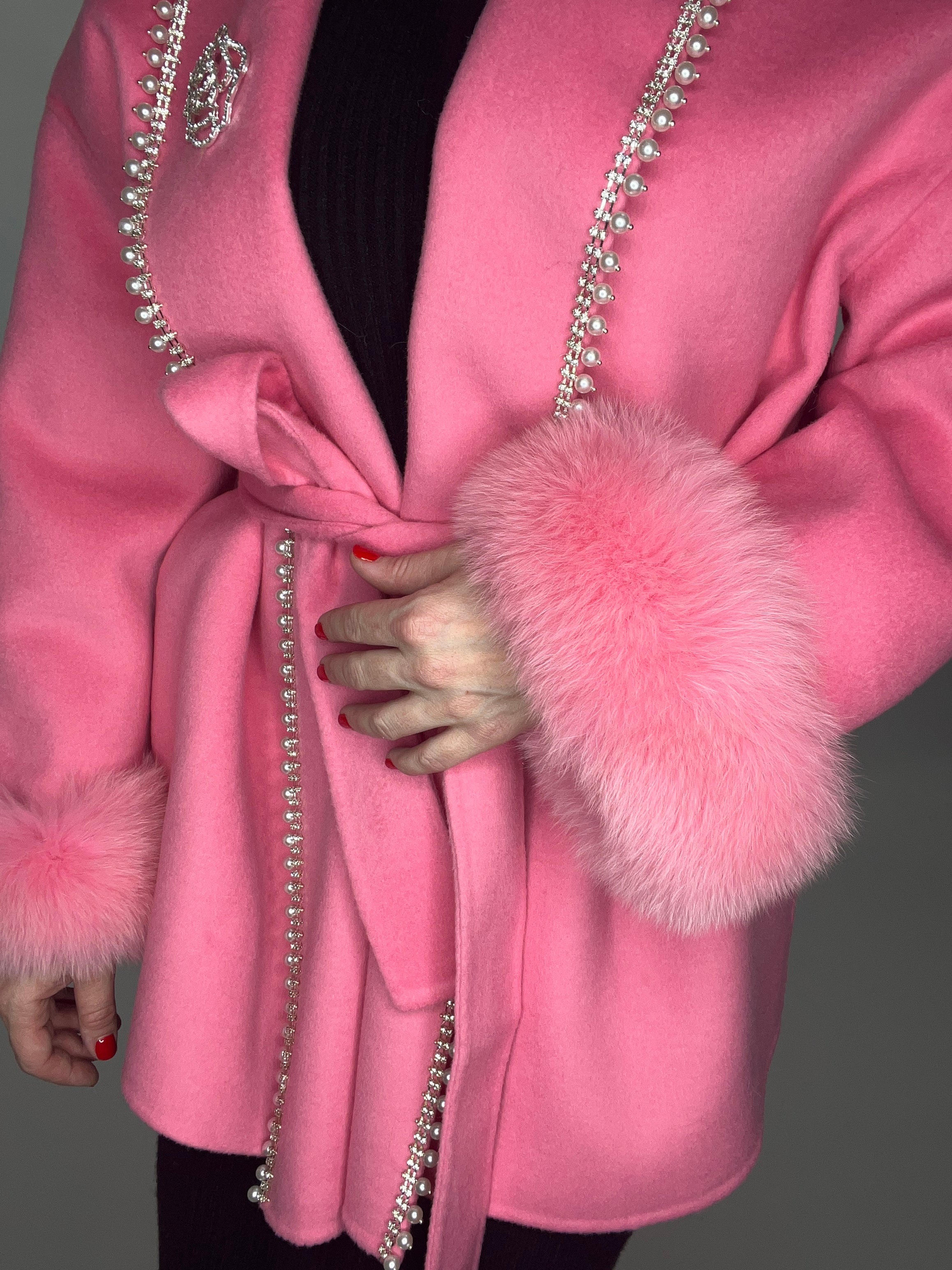 Monaveen Coco Wool Cashmere Coat PINK - SALE