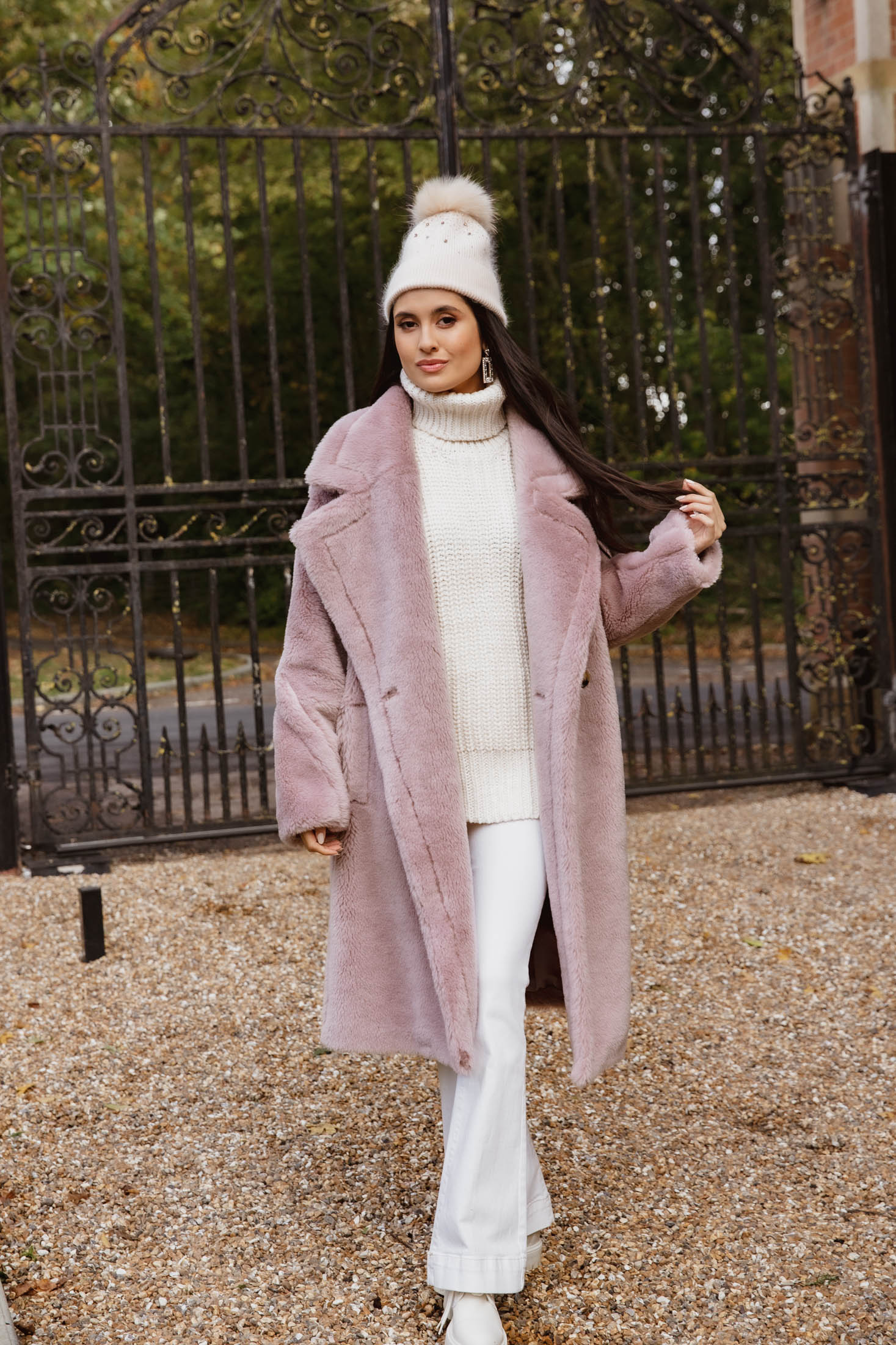 Monaveen Long Teddy Coat TAUPE