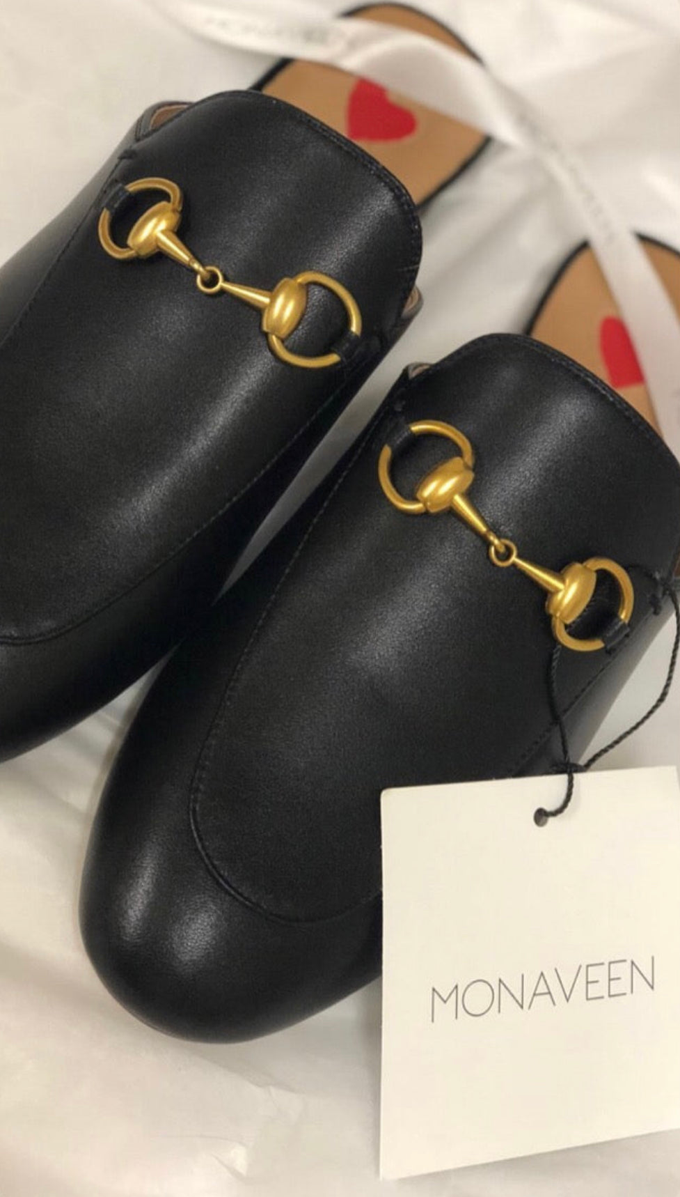 Monaveen Black Leather Mules SIZE 37 - SALE